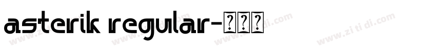 asterik regular字体转换